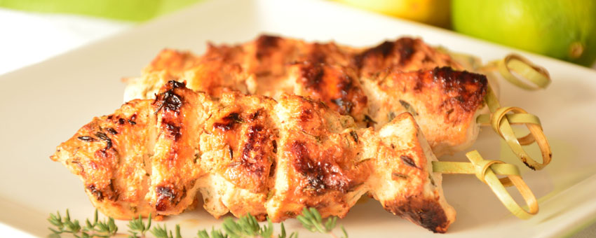 Brochettes de poulet au yahourt